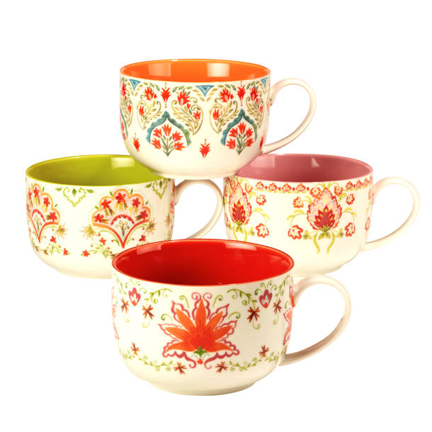 Certified International Damask Floral Assorted Designs All Purpose Bowls Set Of 6